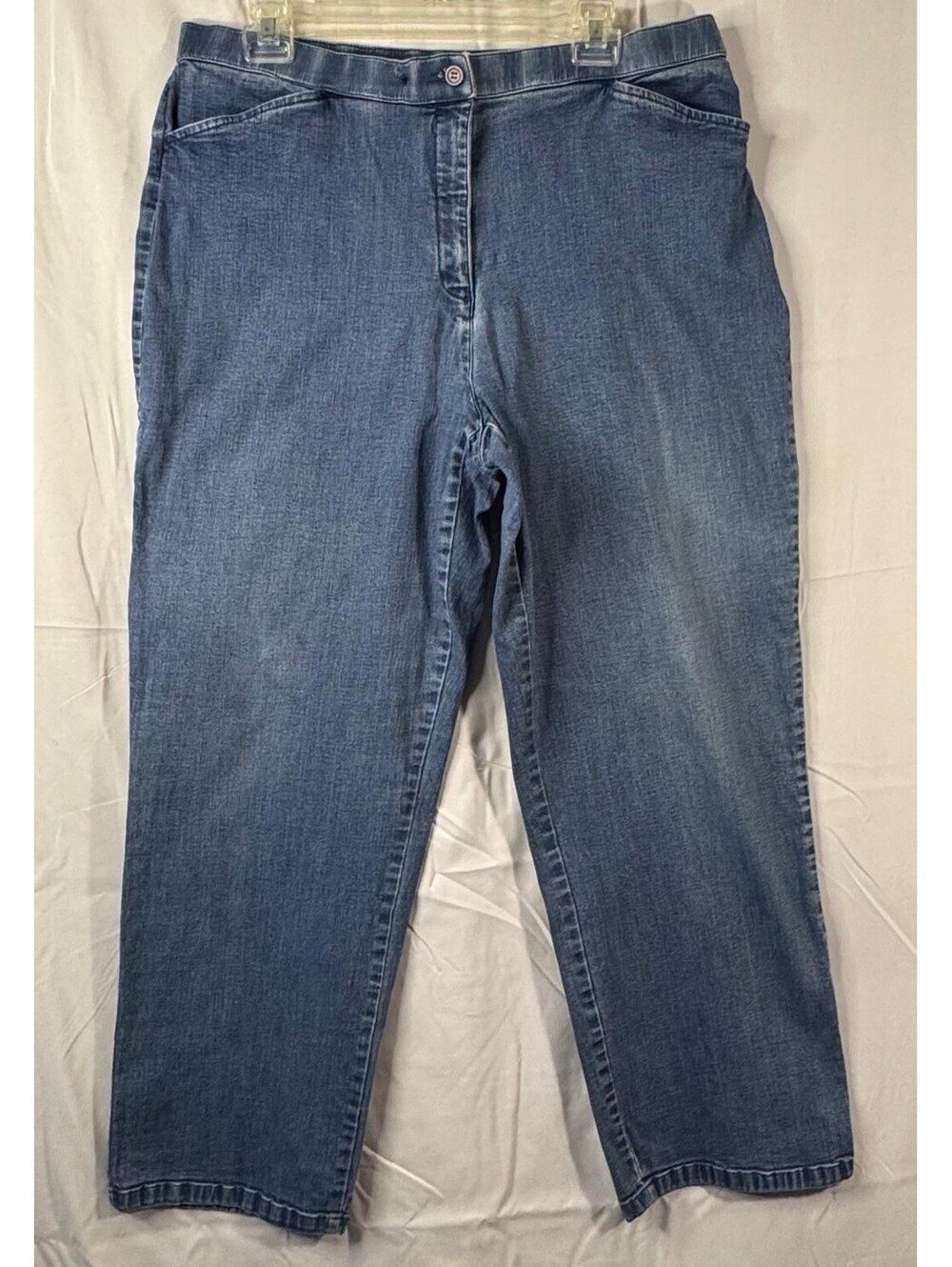 Kim Rogers Jeans 16P Petite Blue Stretch Denim Straight Leg